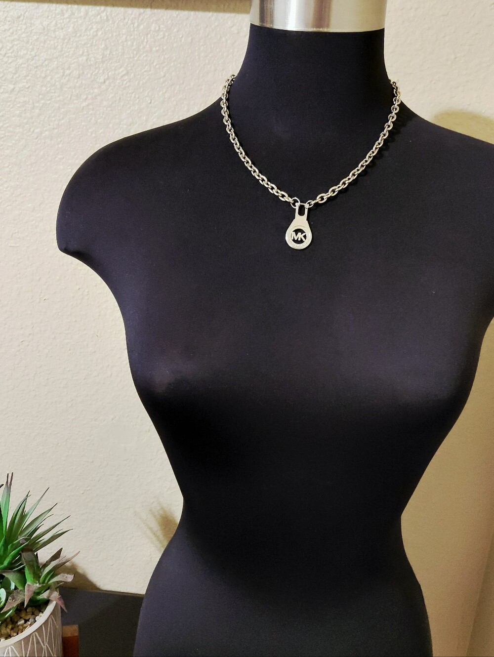 Michael Kors Silver Charm Necklace - Picture 1 of 6